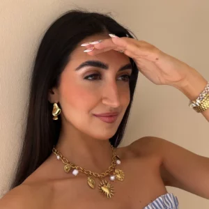 Collier soleil breloques