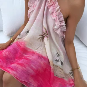 Robe rose coucher de soleil